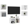 vidaXL Ensemble de meuble TV 5 pcs Blanc Bois d'ing&eacute;nierie