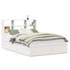 vidaXL Cadre de lit sans matelas blanc 140x190 cm bois de pin massif