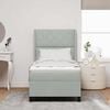 vidaXL Lit &agrave; ressorts avec matelas Gris clair 90 x 190 cm Velours