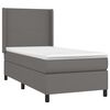 vidaXL Sommier &agrave; lattes de lit avec matelas Gris 100x200 cm Similicuir