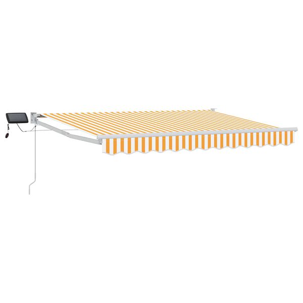 vidaXL Store r&eacute;tractable manuel avec LEDs Jaune et blanc 3,5 x 2 m