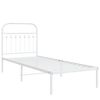 vidaXL Cadre de lit métal sans matelas avec tête de lit blanc 80x200cm