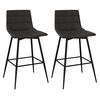 vidaXL Tabourets de bar lot de 2 gris similicuir