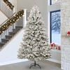 vidaXL Sapin de No&euml;l artificiel Vert et blanc 300 cm PVC et m&eacute;tal