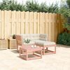 vidaXL Salon de jardin 3 pcs avec coussins bois massif douglas
