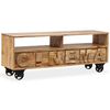 vidaXL Meuble TV Bois de manguier massif 120 x 30 x 48 cm