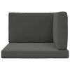 vidaXL Coussin de canap&eacute; d'ext&eacute;rieur 3 pcs Anthracite Polyester