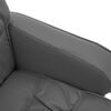 vidaXL Fauteuil inclinable avec repose-pied Gris Similicuir