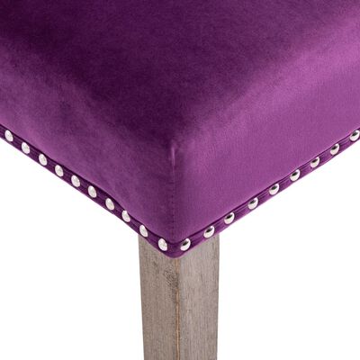 3055866 vidaXL Dining Chairs 4 pcs Purple Velvet (4x287956)