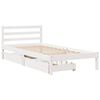 vidaXL Cadre de lit sans matelas blanc 90x200 cm bois de pin massif