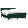 vidaXL Sommier &agrave; lattes de lit et matelas vert fonc&eacute; 160x220cm velours