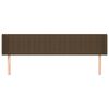 vidaXL T&ecirc;te de lit avec oreilles Marron Fonc&eacute; 163x16x78/88 cm Tissu