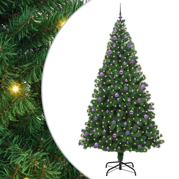 vidaXL Sapin de No&euml;l artificiel Vert 240 cm PVC, Acier et Plastique