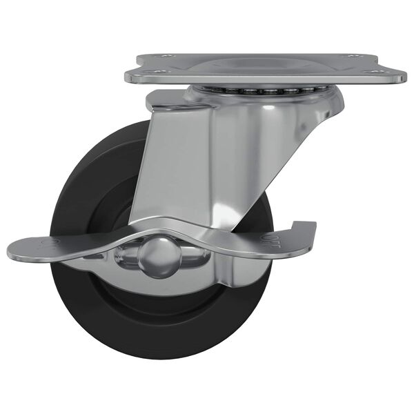 vidaXL Roulettes 12 pcs Noir et argent&eacute; 50,7 x 50,7 x 24,4 mm