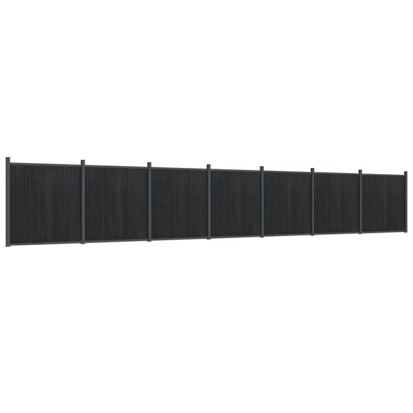 vidaXL Panneau de cl&ocirc;ture gris 1218x186 cm WPC