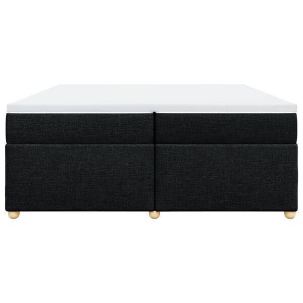 vidaXL Sommier &agrave; lattes de lit avec matelas Noir 200x200 cm Tissu