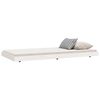 vidaXL Cadre de lit sans matelas blanc 75x190 cm bois de pin massif