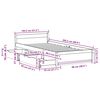 vidaXL Cadre de lit sans matelas 100x200 cm bois massif de pin