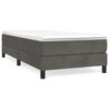 vidaXL Sommier &agrave; lattes de lit et matelas Gris fonc&eacute; 90x190 cm Velours