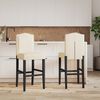 vidaXL Chaises de bar lot de 2 bois massif d'hévéa et tissu