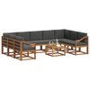 vidaXL Ensemble de canap&eacute;s d'ext&eacute;rieur 10 pcs Naturel et Anthracite