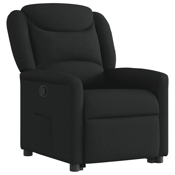 vidaXL Fauteuil inclinable noir tissu