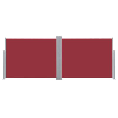 vidaXL Auvent latéral rétractable Rouge 140 x 1000 cm