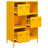 vidaXL Buffet haut jaune moutarde 68x39x103,5 cm acier