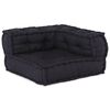 vidaXL Canap&eacute; patchwork modulaire 3 pcs Anthracite tissu