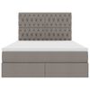 vidaXL Lit avec rangement et matelas Taupe 140 x 190 cm Polyester