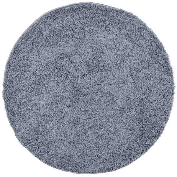 vidaXL Tapis shaggy PAMPLONA poils longs moderne bleu Ø 160 cm