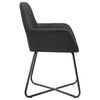 vidaXL Chaises &agrave; manger lot de 4 noir tissu