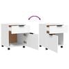vidaXL Classeur mobile avec roues Blanc 45x38x54 cm Bois d'ing&eacute;nierie