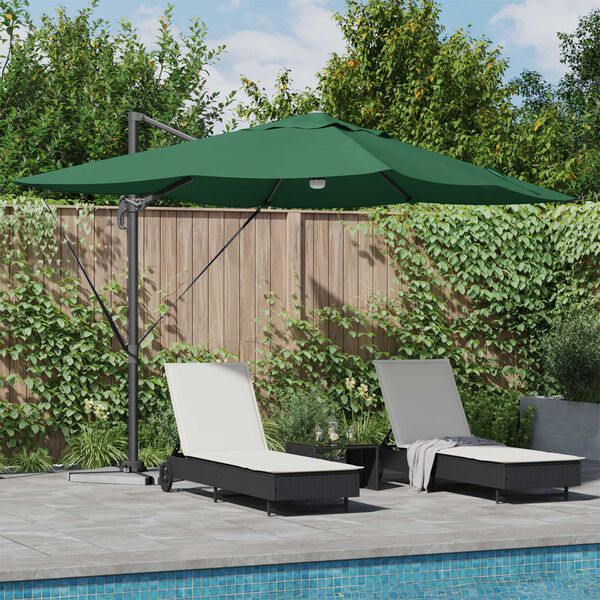 vidaXL Parasol Vert 351 x 250 x 253 cm Polyester et Aluminium