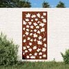 vidaXL D&eacute;coration murale jardin 105x55 cm acier corten design feuille