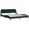 vidaXL Lit avec matelas vert fonc&eacute; 180x200 cm velours