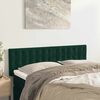 vidaXL T&ecirc;tes de lit 2 pcs Vert fonc&eacute; 72x5x78/88 cm Velours