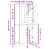 vidaXL Haut Armoire Ch&ecirc;ne artisanal 69,5 x 34 x 180 cm