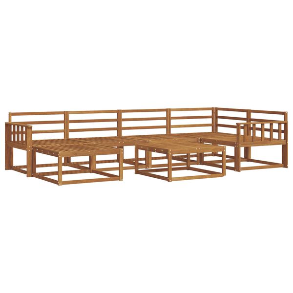 vidaXL Ensemble de canap&eacute;s d'ext&eacute;rieur 7 pcs Naturel