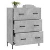 vidaXL Buffet gris béton 69,5x34x90 cm bois d'ingénierie