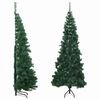 vidaXL Sapin de No&euml;l artificiel d'angle Vert 210 cm PVC