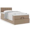 VidaXL Lit ottoman et matelas cappuccino 90x190 cm similicuir