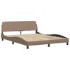 vidaXL Lit Viana avec matelas cappuccino 160x200 cm similicuir