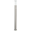 vidaXL Borne lumineuse avec d&eacute;tecteur 110 cm en acier inoxydable IP44