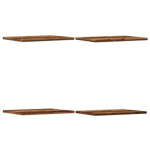 vidaXL Panneaux de biblioth&egrave;que 4 pcs vieux bois 40x30x1,5 cm