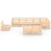 vidaXL Salon de jardin 9 pcs Bois de pin massif