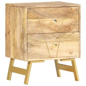 vidaXL Table de chevet 40x30x50 cm Bois de manguier massif