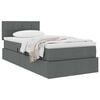 vidaXL Lit avec rangement et matelas Gris fonc&eacute; 90 x 190 cm