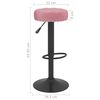 vidaXL Tabourets de bar lot de 2 rose velours