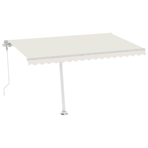 vidaXL Auvent automatique sur pied 400x300 cm Crème